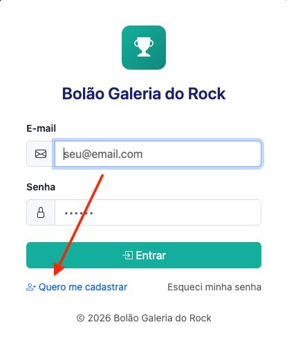 Onde clicar para se cadastrar