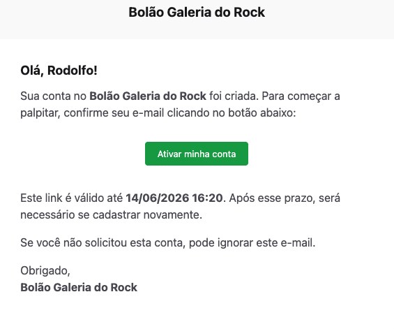E-mail de ativação