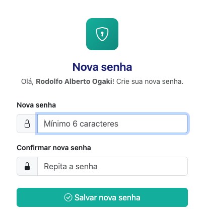 Tela de nova senha