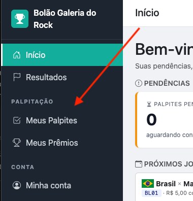 Menu Meus Palpites